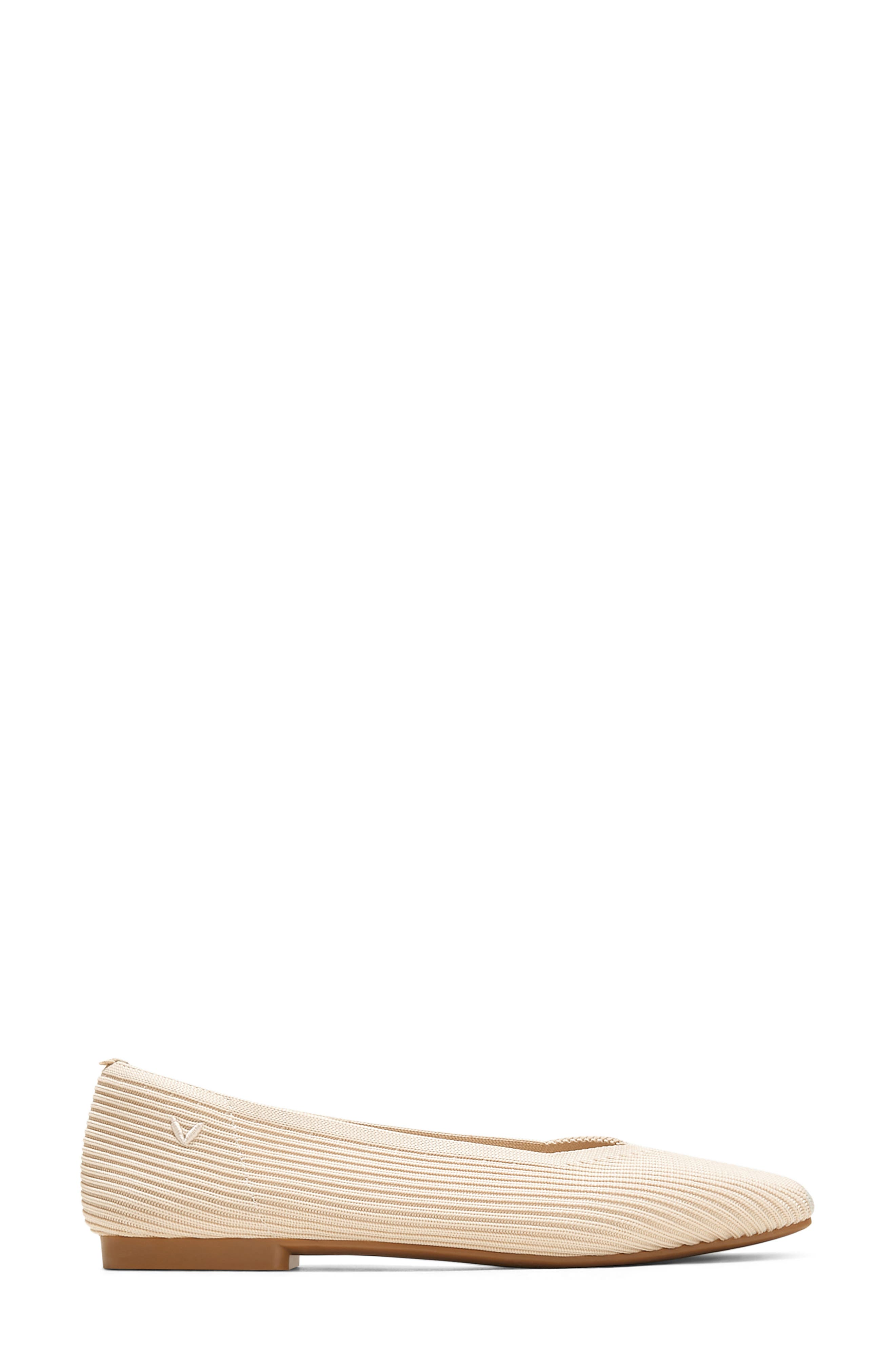 Margot 2.0 Square-Toe V-Cut Flats, Alternate, color, ALMOND