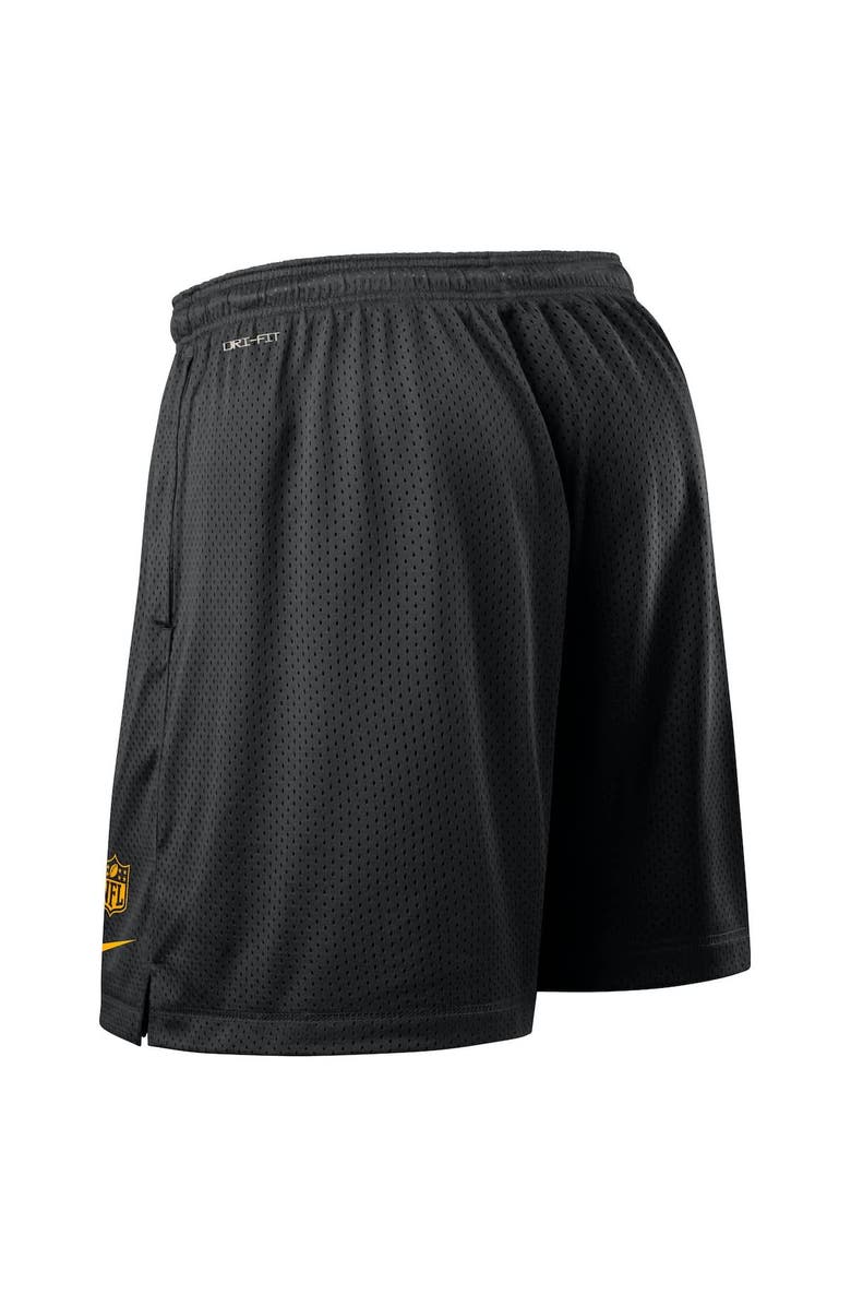 Nike Men's Nike Black Pittsburgh Steelers Sideline Reversible Performance Shorts, Alternate, color, Black