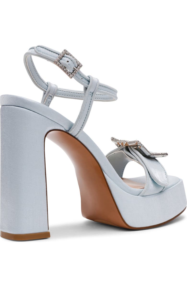 Steve Madden Liandra Ankle Strap Platform Sandal, Alternate, color, Blue Satin