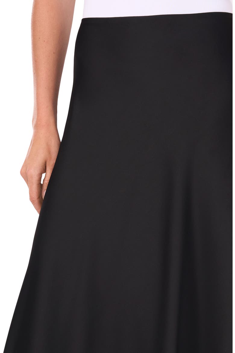Bias Cut Satin Midi Skirt, Alternate, color, RICH BLACK