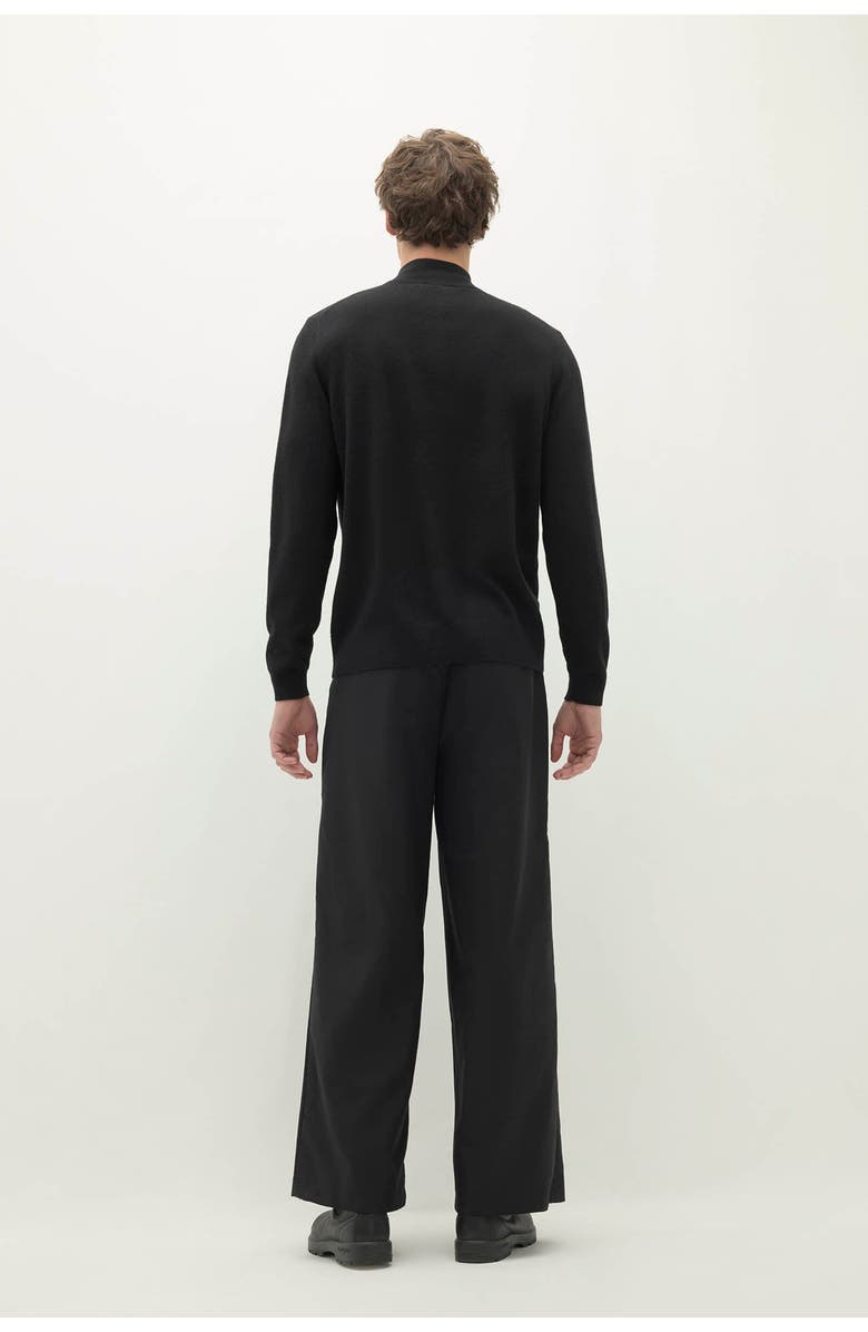 NAKED CASHMERE Phillip Cashmere Quarter-Zip, Alternate, color, Black