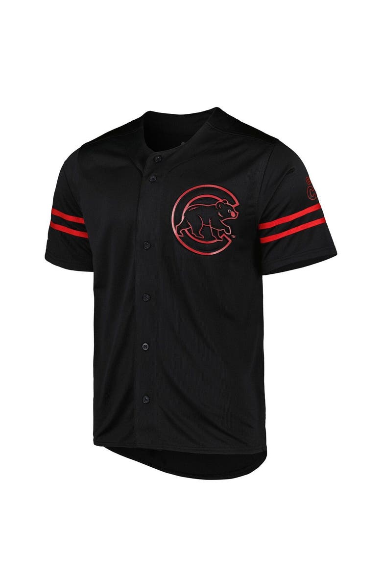 STITCHES Men's Stitches Black Chicago Cubs Team Fashion Jersey, Alternate, color,