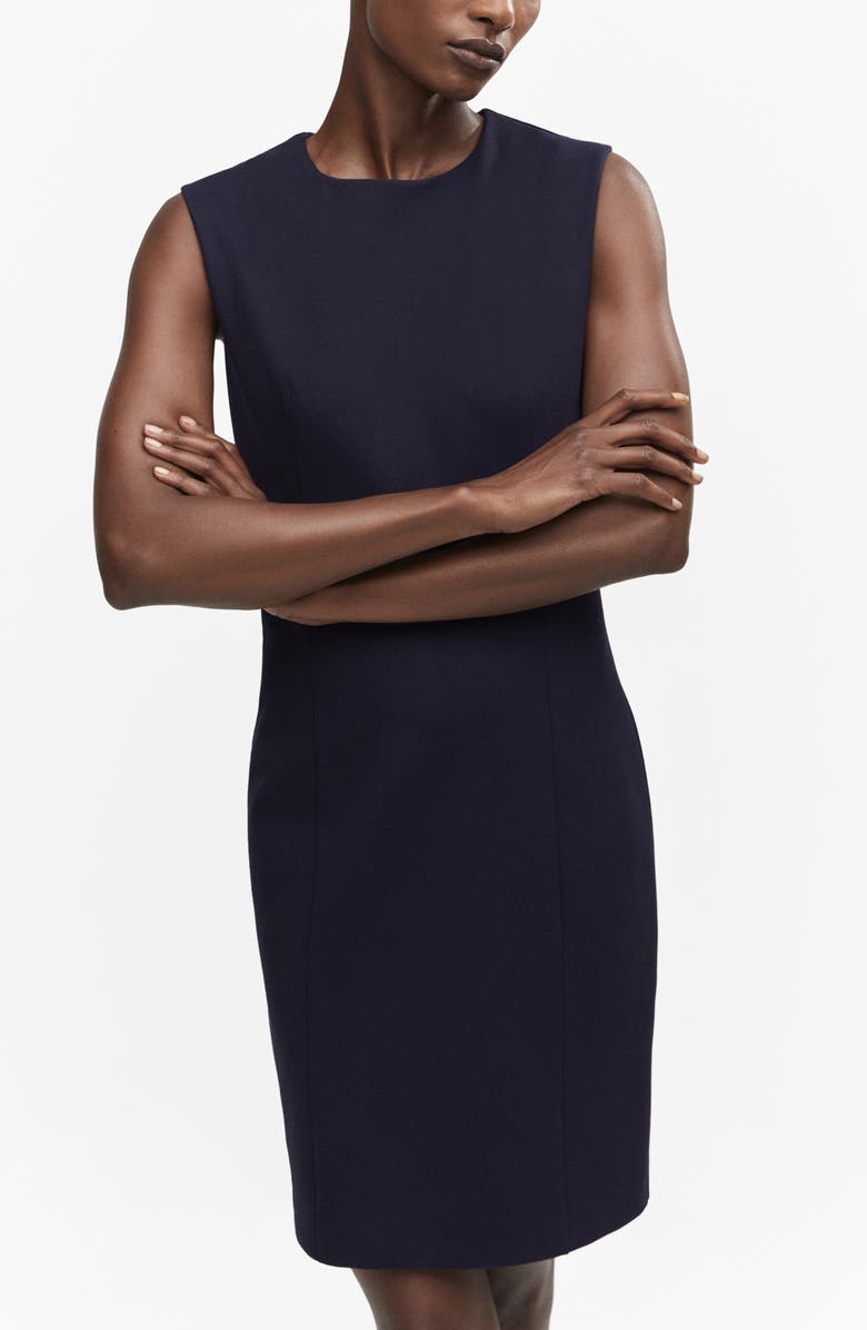 MANGO Sleeveless Sheath Dress, Alternate, color, 