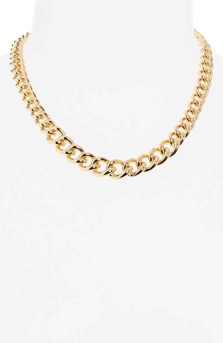 ROXANNE ASSOULIN The Graduated Link Necklace, Alternate, color, Shiny Gold