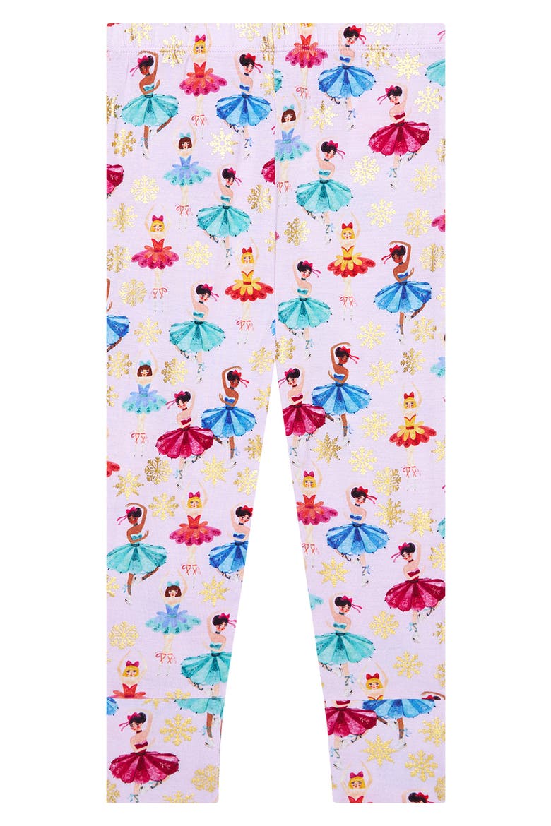 Adalyn Winter Skaters Fitted Two-Piece Pajamas, Alternate, color, LIGHT/ PASTEL PURPLE