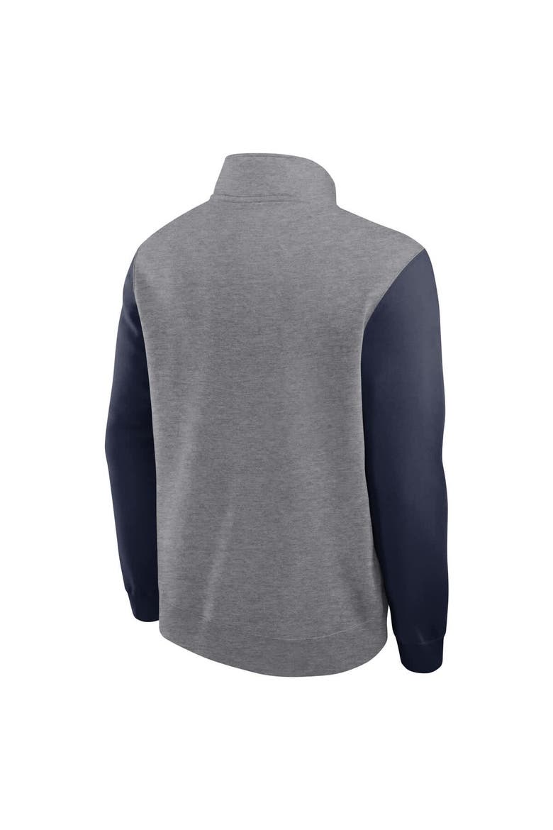 Men's Jordan Brand Heather Gray Michigan Wolverines Club Fleece Half-Zip Pullover, Alternate, color, Heather Gray
