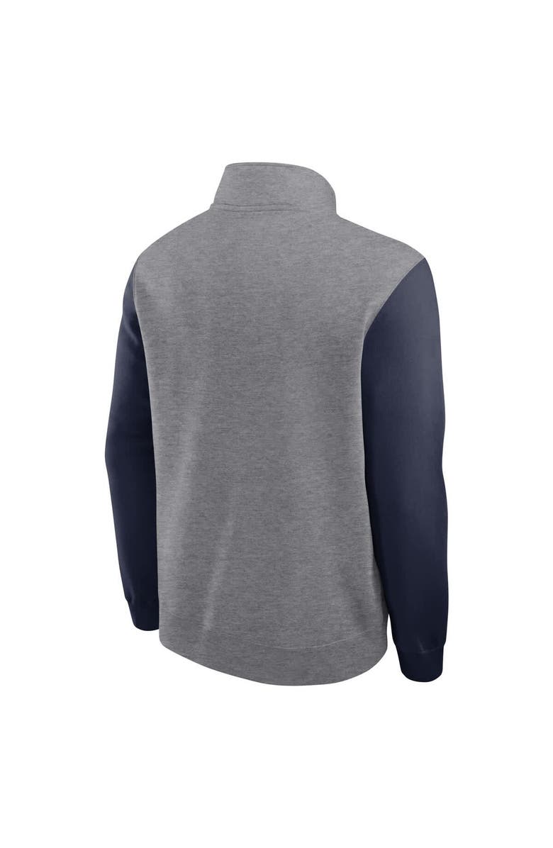 Jordan Brand Men's Jordan Brand Heather Gray Michigan Wolverines Club Fleece Half-Zip Pullover, Alternate, color, Heather Gray