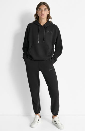 ダナキャランニューヨーク Dkny 【 Embroidered Varsity Hoodie Womens Women 】 レディース DKNY Varsity Embroidered Logo Fleece Hoodie | Nordstromrack