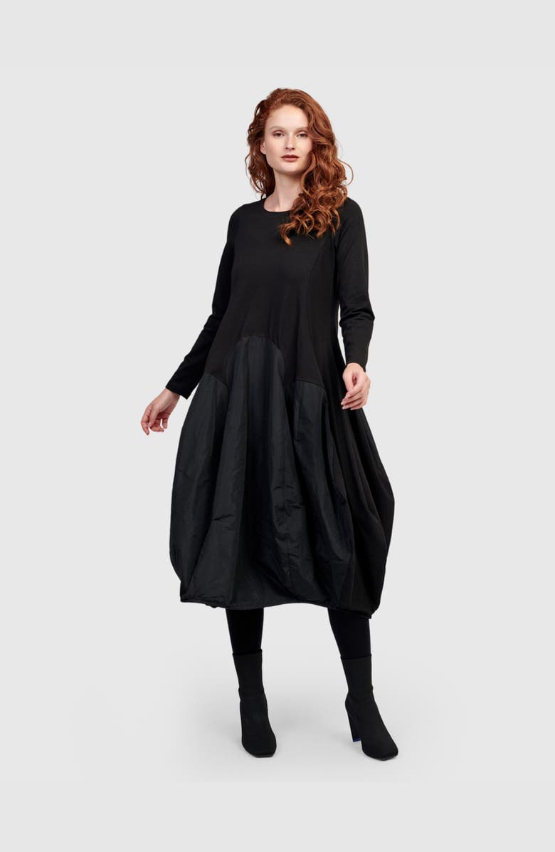 Alembika Maxima Crew Cocoon Dress, Alternate, color, Black