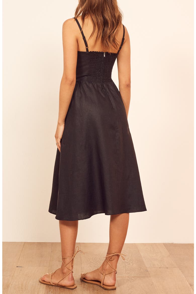 Tori Linen Sundress, Alternate, color, BLACK