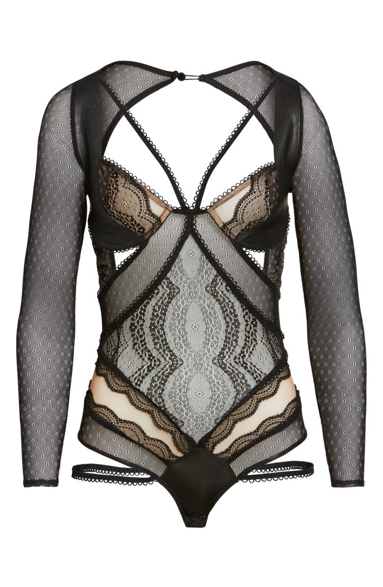 For Love & Lemons Esme Lace Bodysuit, Alternate, color, 