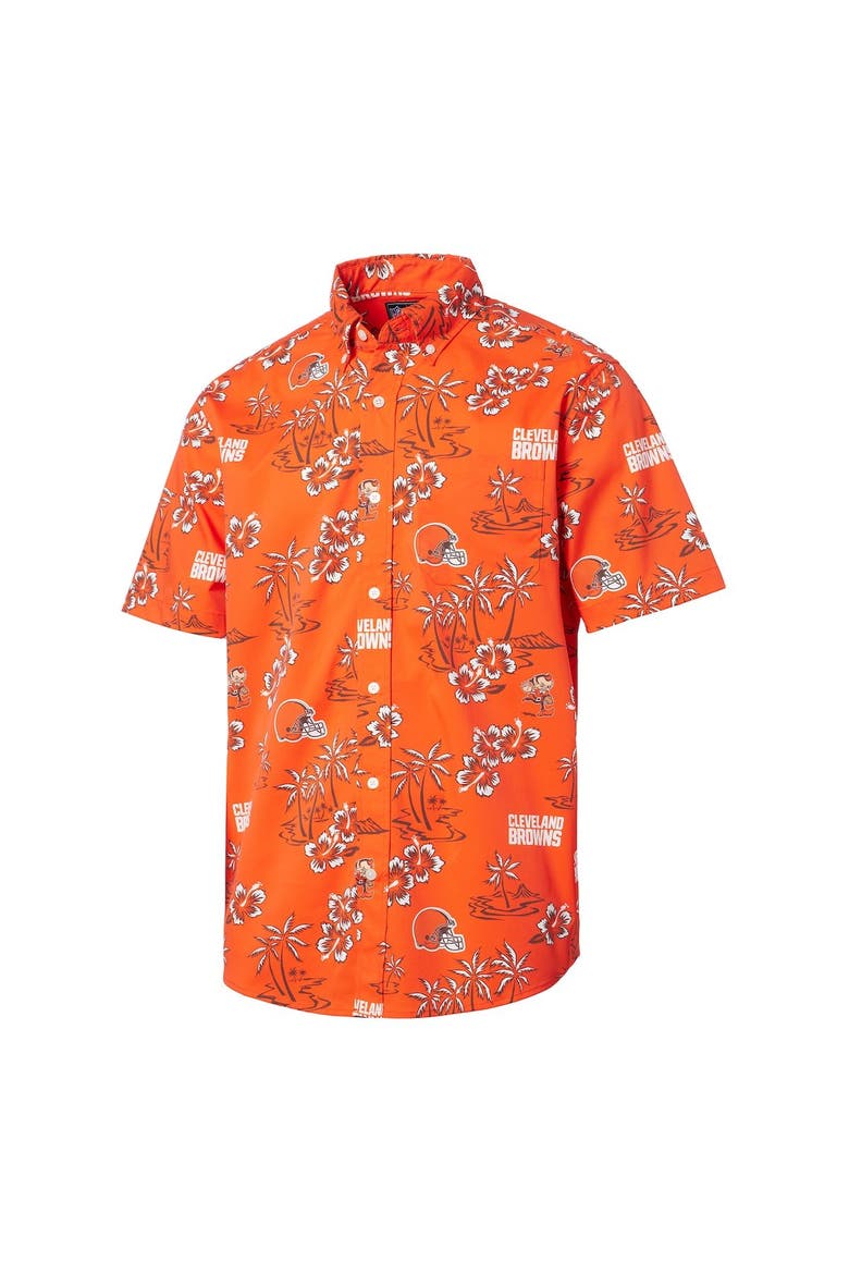 Men's Reyn Spooner Orange Cleveland Browns Kekai Button-Up Shirt, Alternate, color, Orange