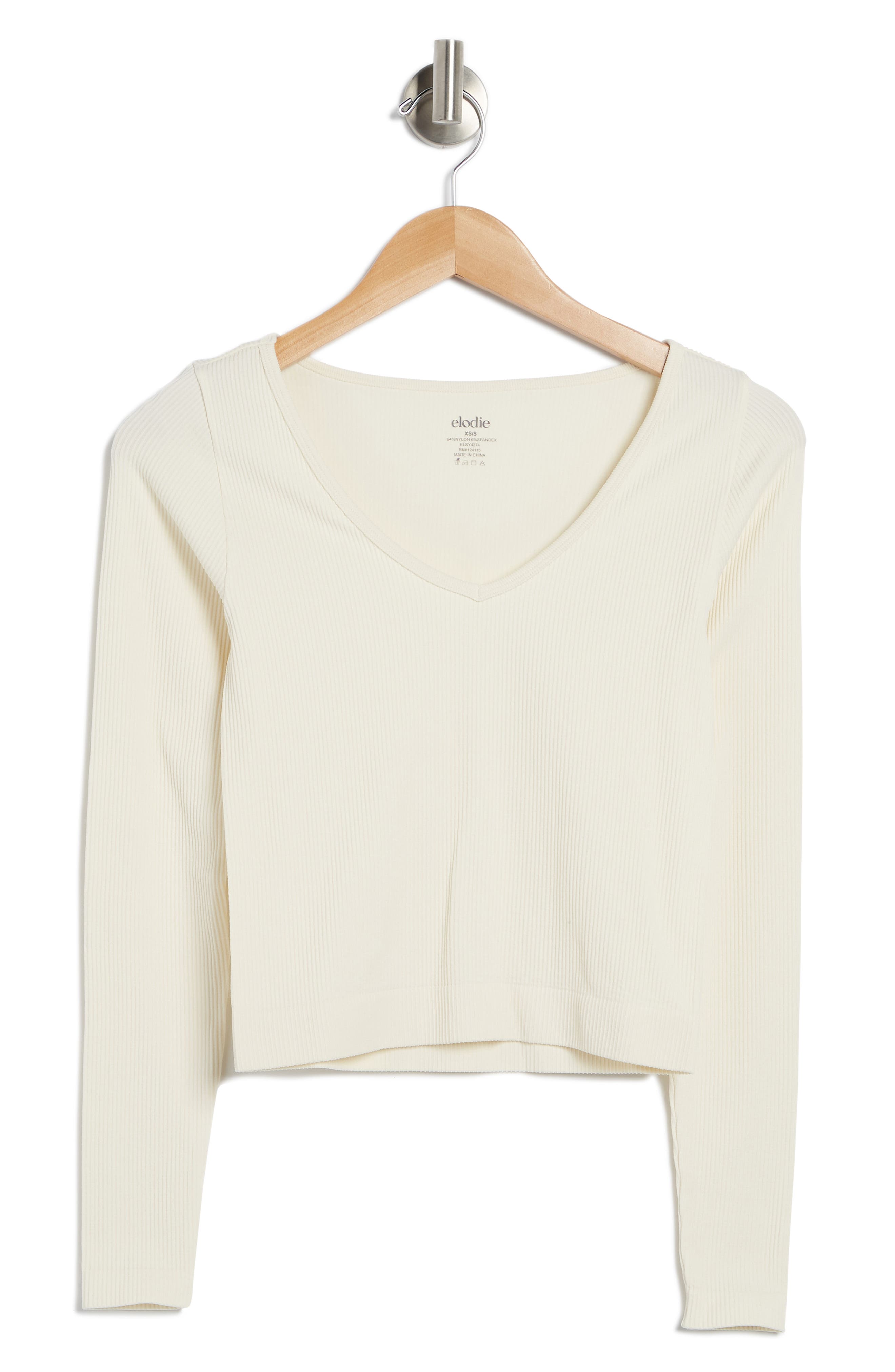 Elodie Seamless Long Sleeve Rib Top (Women) | Nordstromrack