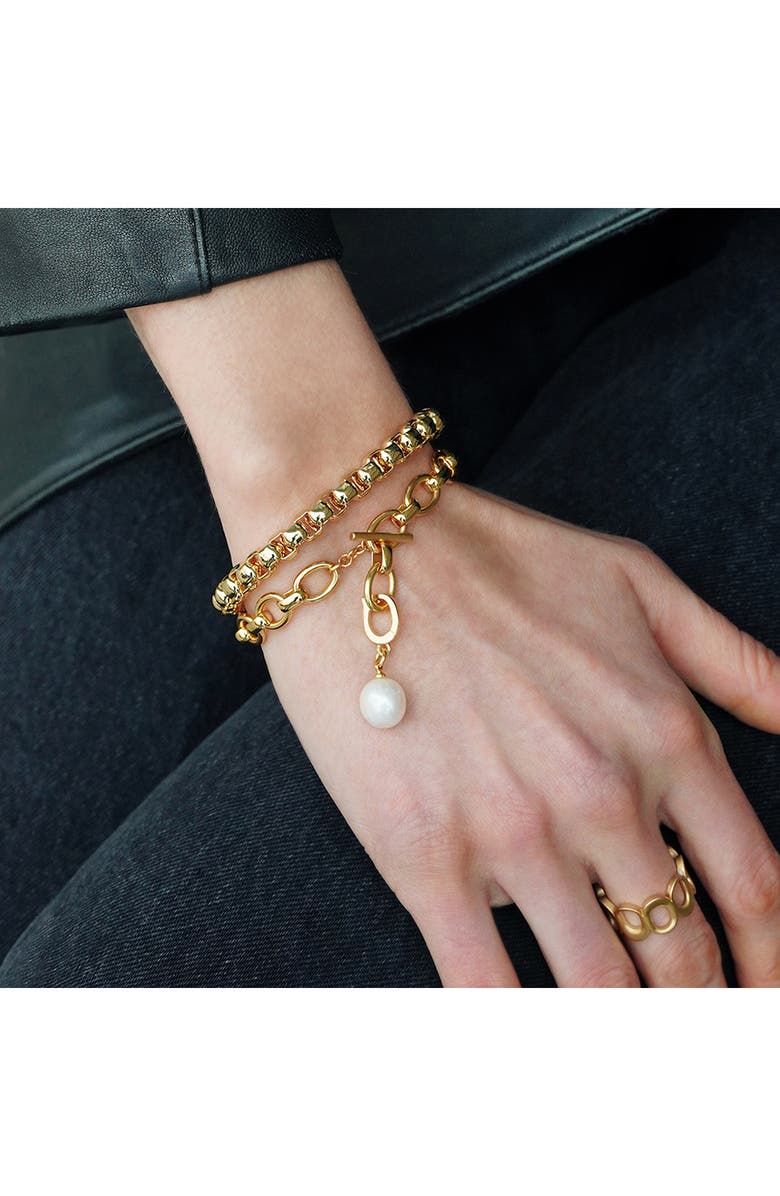 Dean Davidson Florence Freshwater Pearl Charm Chain Bracelet, Alternate, color, 