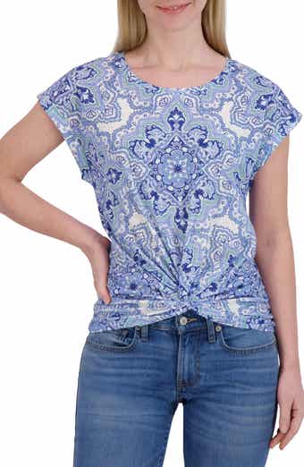 Medallion Print Cotton & Modal Crewneck T-Shirt
