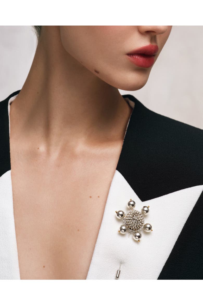 Jolie Lapel Pin, Alternate, color, Silver Gloss