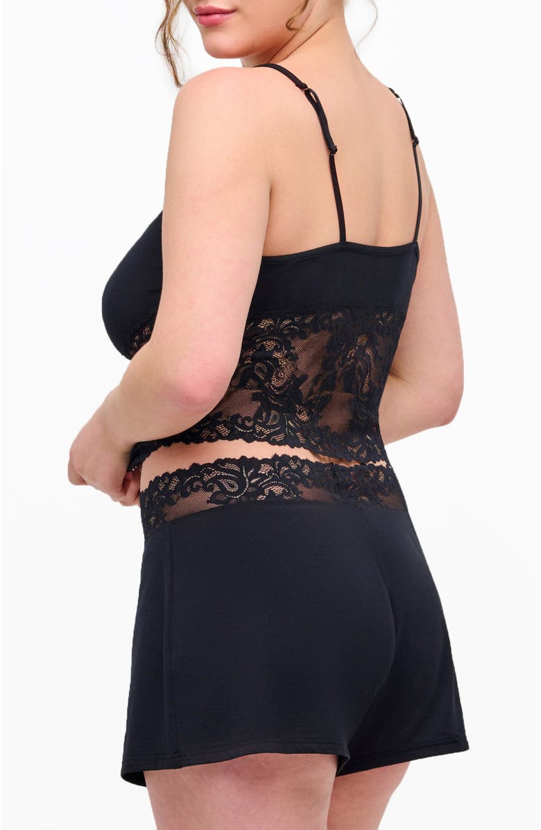 Cosabella Carmela Cami & Boxer Pj Set, Alternate, color, Black