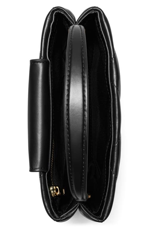 Tory Burch Kira Diamond Quilted East-west Top Handle Bag In Black