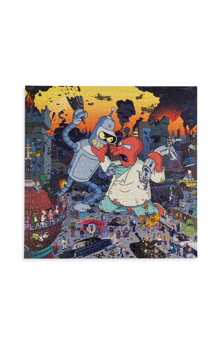 Futurama Bender vs. Zoidberg 1000-Piece Jigsaw Puzzle | Toynk Exclusive, Alternate, color, Multi-Color