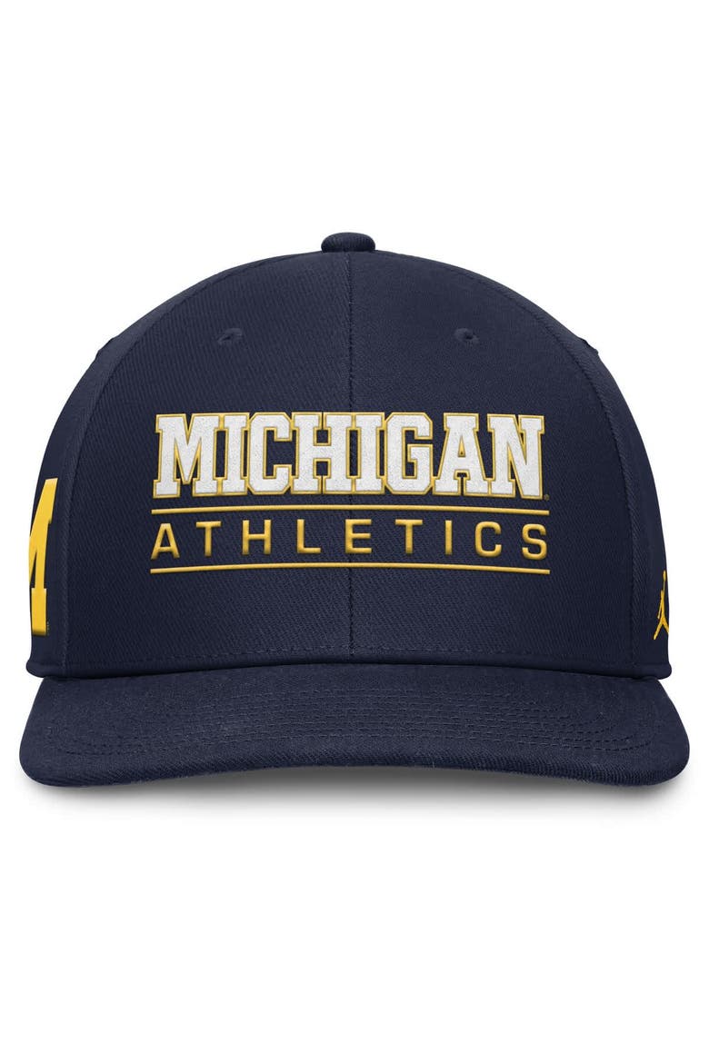 Men's Jordan Brand  Navy Michigan Wolverines Athletics Pro Adjustable Hat, Alternate, color, Navy