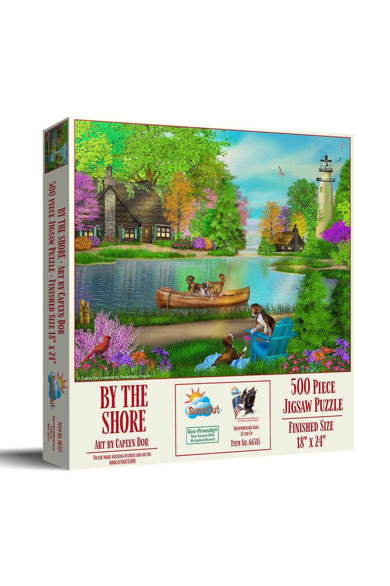 By the Shore 500 piece Jigsaw Puzzle for Adults, Main, color, Multicolor