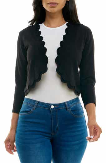 Scalloped Bolero Shrug Sweater