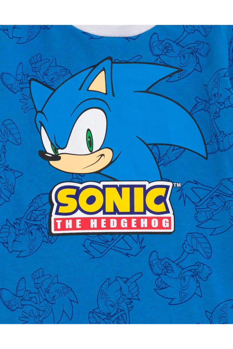 Sonic the Hedgehog Hooded Long Sleeve T-Shirt, Alternate, color, Sonic Blue
