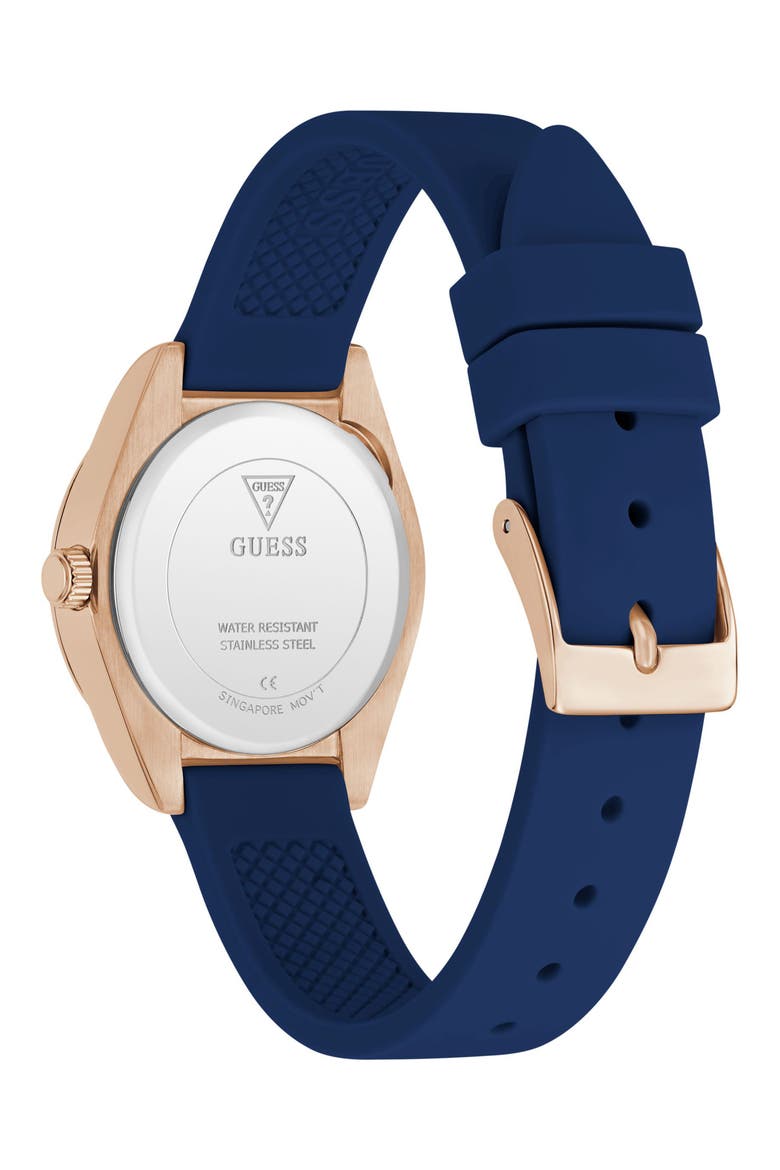 Mini Luna Silicone Strap Watch, 30mm, Alternate, color, BLUE