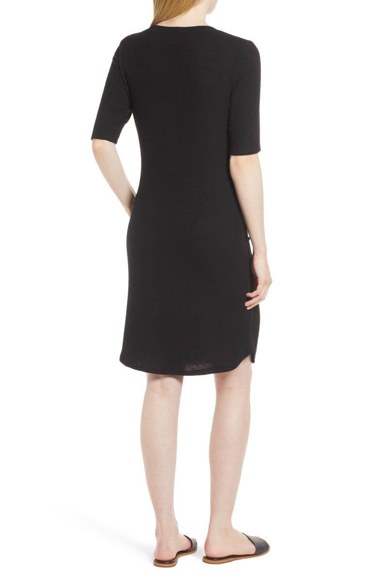 Caslon<sup>®</sup> Caslon Off-Duty Tie Front Knit Dress, Alternate, color, 