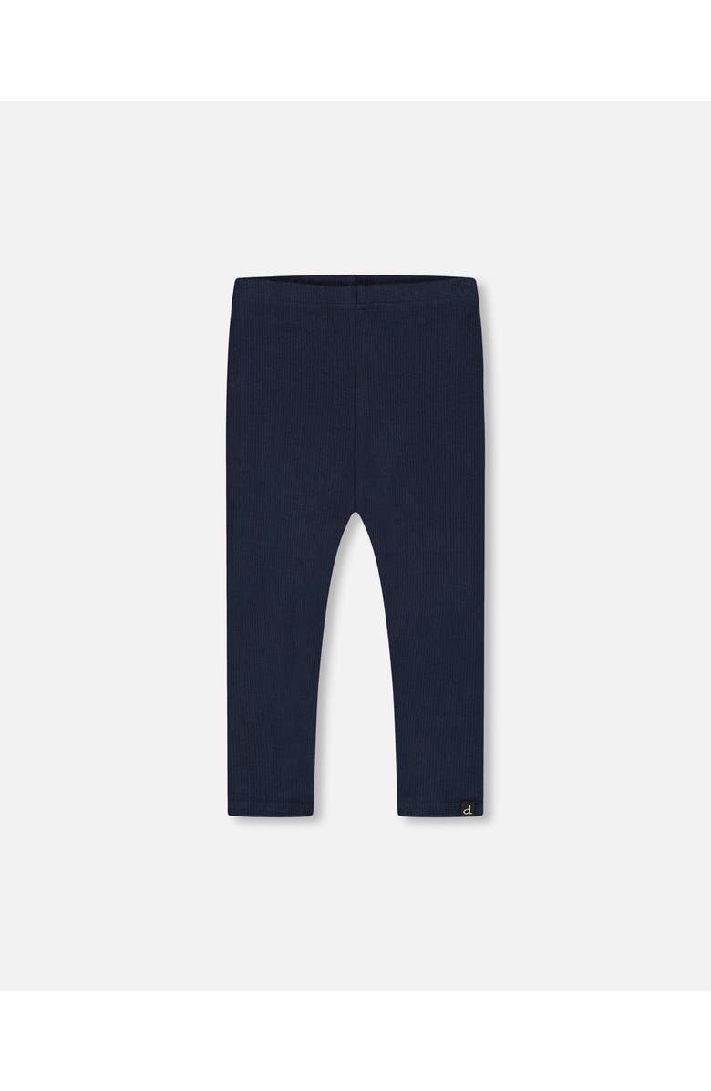 Deux par Deux Girl's Rib Leggings Navy, Main, color, 