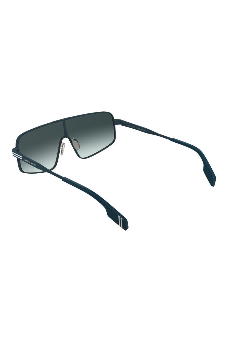 58mm Gradient Modified Rectangular Shield Sunglasses, Alternate, color, MATTE BLUE