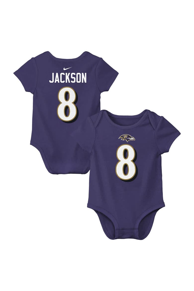 Infant Nike Lamar Jackson Purple Baltimore Ravens  Player Name & Number Bodysuit, Main, color, Purple