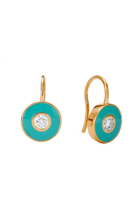 Enamel Disc Earrings