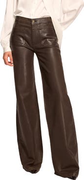 Ramy Brook Cleo Coated Wide Leg Pants