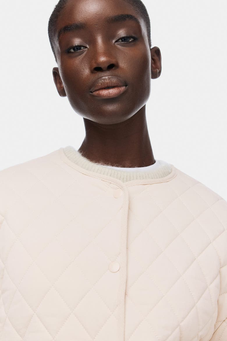 Quilted Jacket, Main, color, Light beige