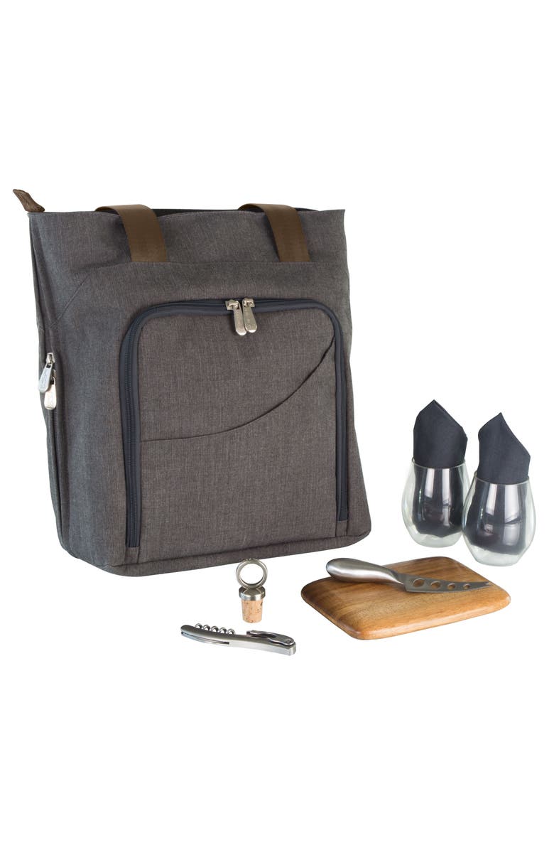 Legacy a Picnic Time Brand LEGACY Sonoma Wine Tote, Alternate, color, Grey
