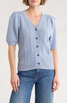 Melrose and Market Pointelle Sweater Cardigan
