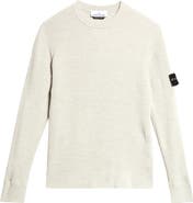 Stone Island Compass Patch Rib Virgin Wool Crewneck Sweater
