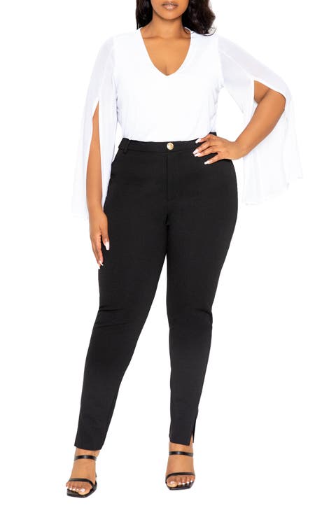 Mesh Long Sleeve Bodysuit (Plus Size)