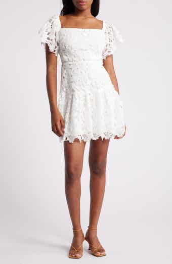 Chelsea28 Flutter Sleeve Lace Minidress