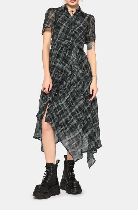 Rhoswen Checked Midaxi Shirt Dress