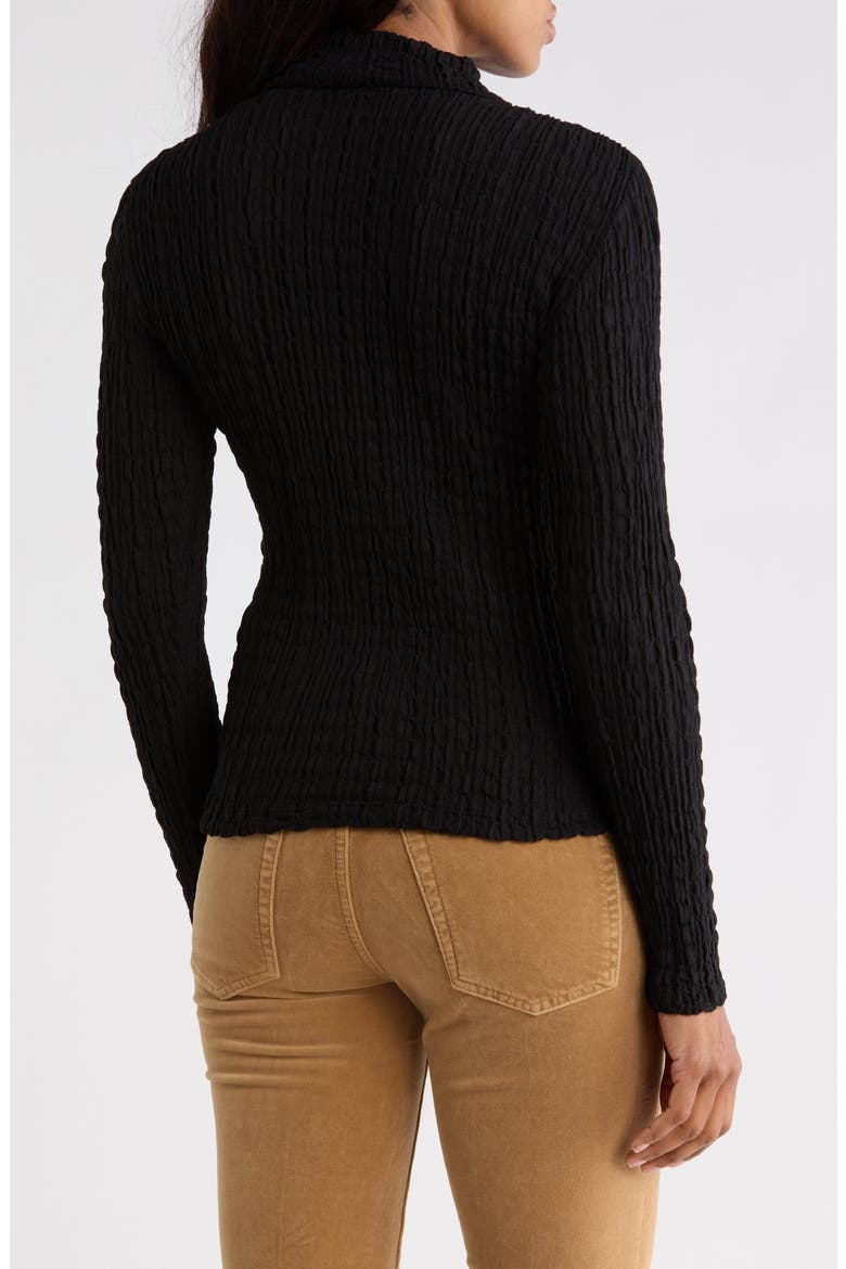 The Mesh Turtleneck Sweater, Main, color, BLACK