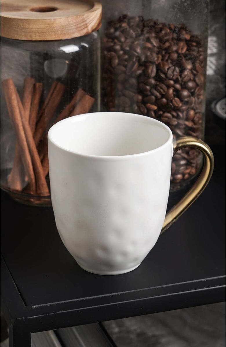 Stone Lain Florian Porcelain 4-Piece Mug Set, Alternate, color, White