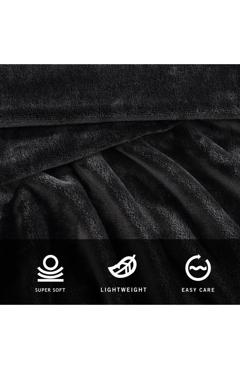 Kenneth Cole Solid Throw Blanket, Alternate, color, Black
