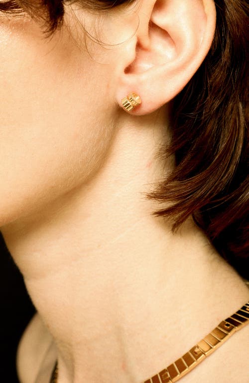 Ivi Los Angeles Slot Stud Earrings In Yellow Gold