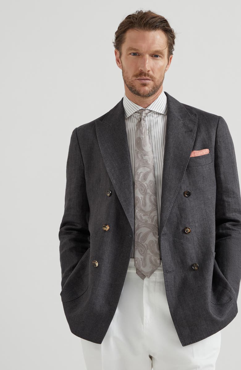 Brunello Cucinelli Striped poplin shirt, Alternate, color, 