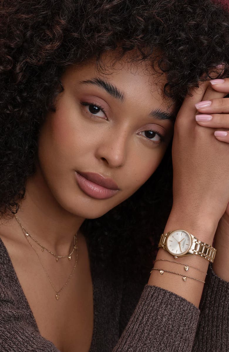 Olivia Burton Egerton Bracelet Watch, 28mm, Alternate, color, Pink/ Silver