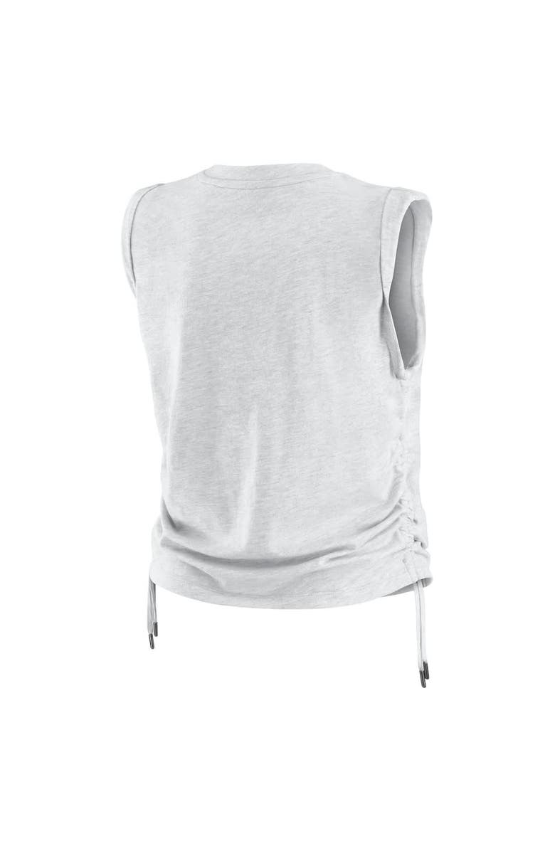 WEAR by Erin Andrews Women's WEAR by Erin Andrews Heather Gray Los Angeles Angels Cinched Tank Top, Alternate, color, Heather Gray