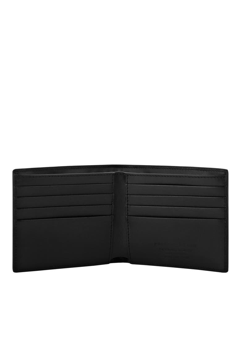 Mirror Leather French Wallet Smile Men, Alternate, color, Silver