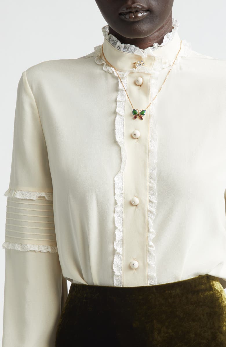 Valentino Garavani Enamel Butterfly Pendant Necklace, Alternate, color, Gold Multi